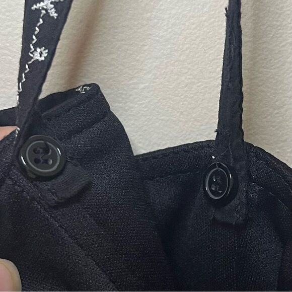 Rabbit Rabbit Rabbit Fit & Flare Dress Sleeveless/Strapless Embroidered Black 10 - Picture 8 of 10